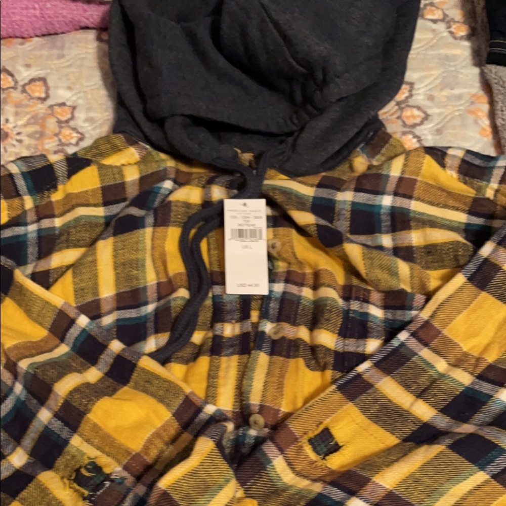 AE flannel hoodie